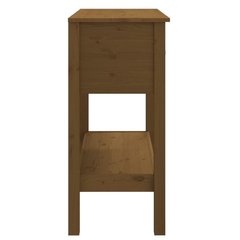 vidaXL Konzolový stolík medovo-hnedý 75x35x75 cm masívna borovica