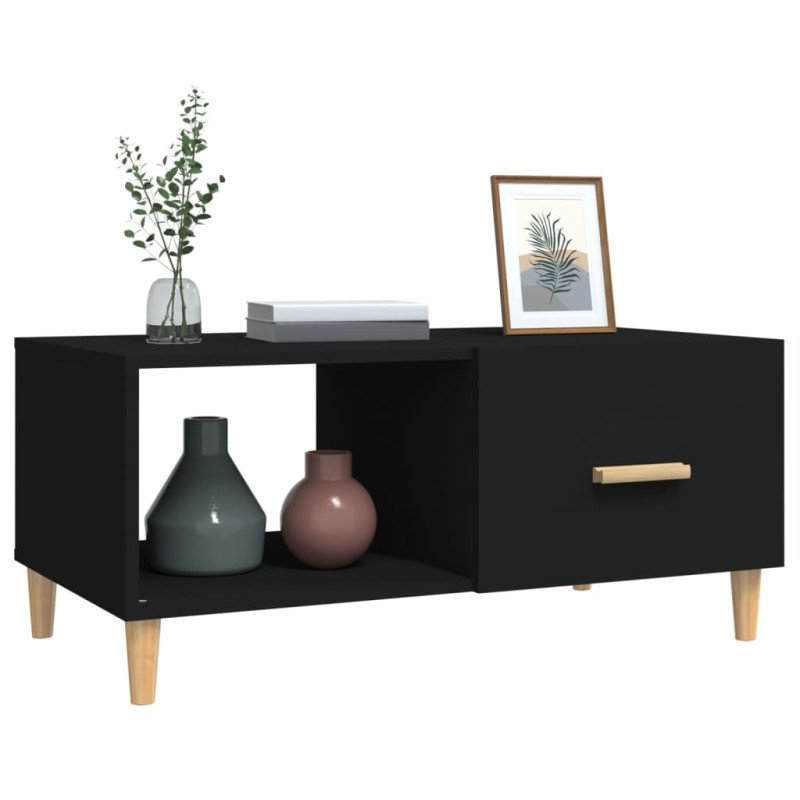 vidaXL Konferenčný stolík čierny 89,5x50x40 cm spracované drevo