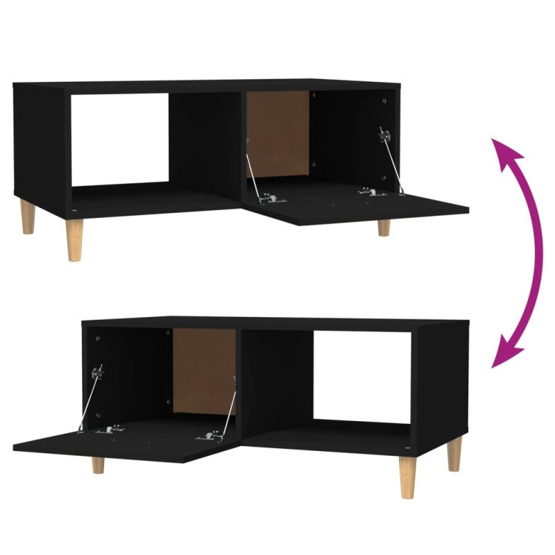vidaXL Konferenčný stolík čierny 89,5x50x40 cm spracované drevo