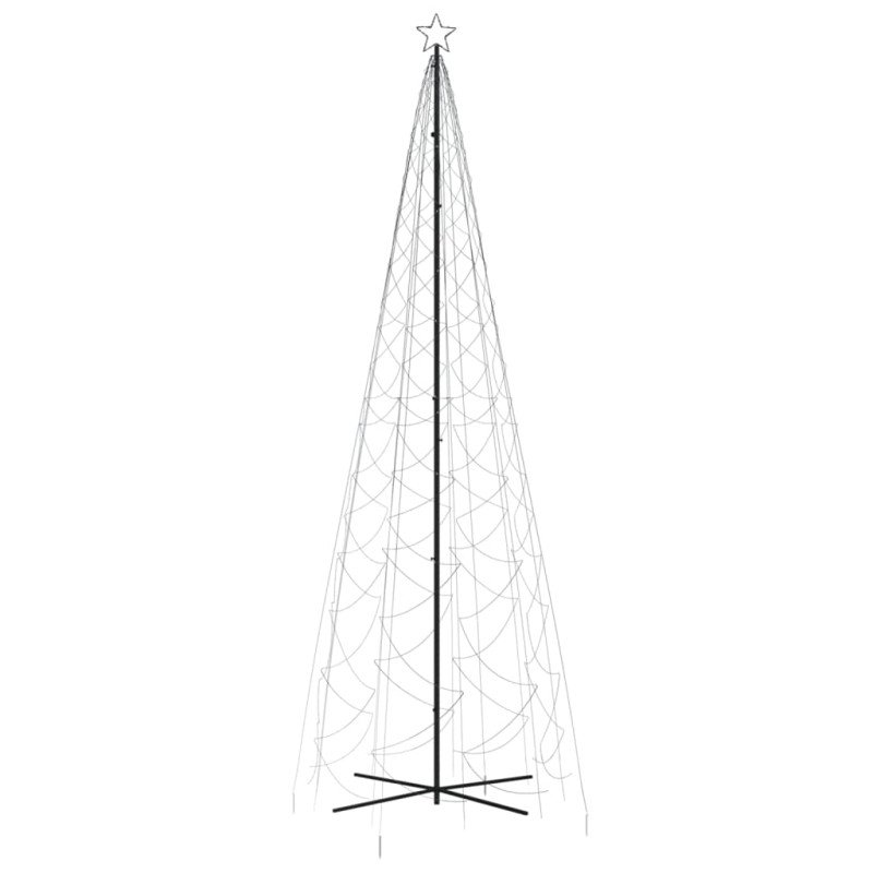 vidaXL Vianočný stromček kužeľ studený biely 1400 LED 160x500 cm