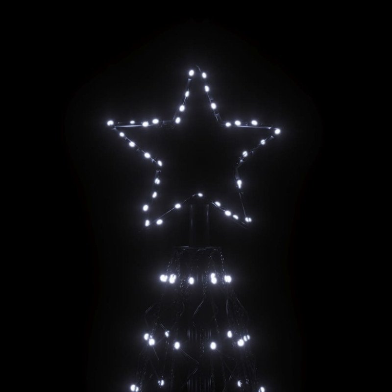 vidaXL Vianočný stromček kužeľ studený biely 1400 LED 160x500 cm