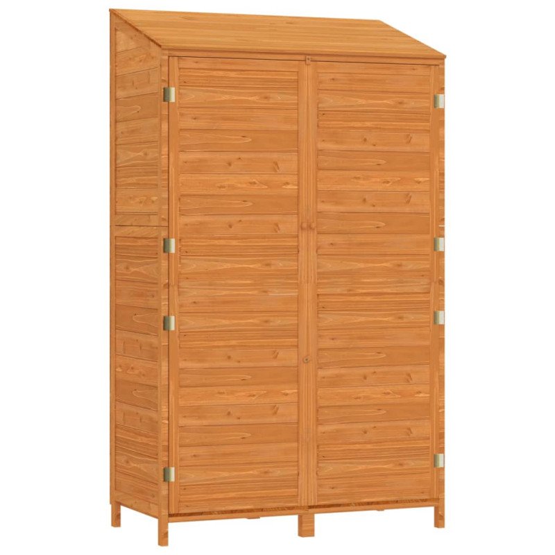 vidaXL Záhradná kôlňa hnedá 102x52x174,5 cm masívne jedľové drevo