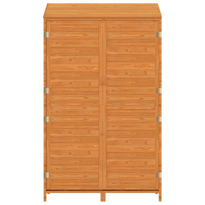 vidaXL Záhradná kôlňa hnedá 102x52x174,5 cm masívne jedľové drevo