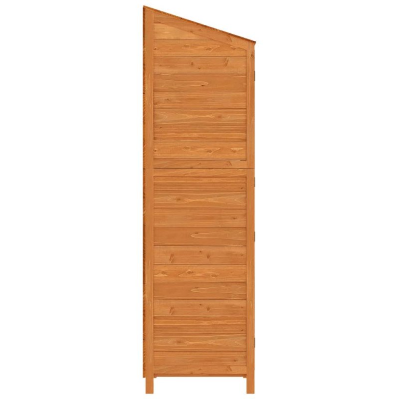 vidaXL Záhradná kôlňa hnedá 102x52x174,5 cm masívne jedľové drevo