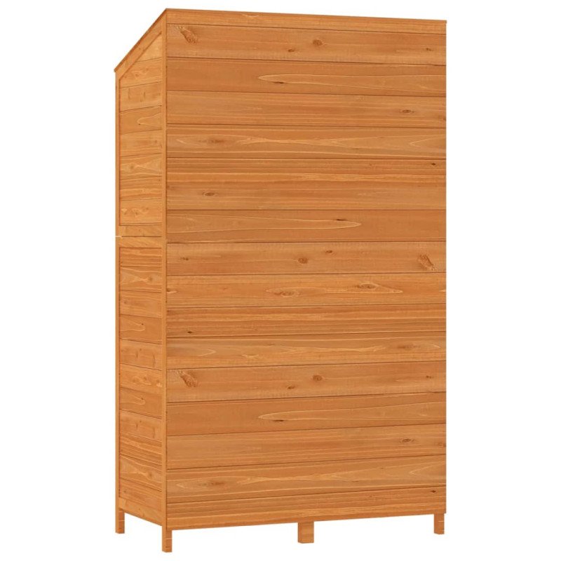 vidaXL Záhradná kôlňa hnedá 102x52x174,5 cm masívne jedľové drevo