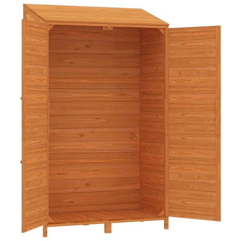 vidaXL Záhradná kôlňa hnedá 102x52x174,5 cm masívne jedľové drevo