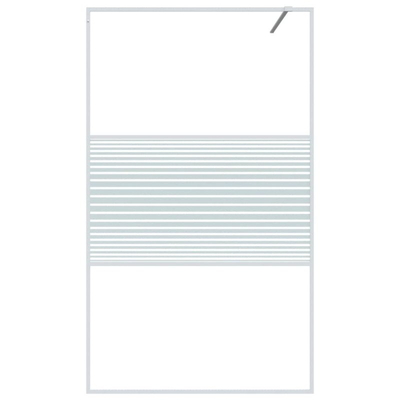 vidaXL Sprchová zástena biela 115x195 cm priehľadné ESG sklo