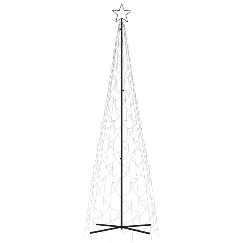 vidaXL Vianočný stromček kužeľ studené biele svetlo 500 LED 100x300 cm