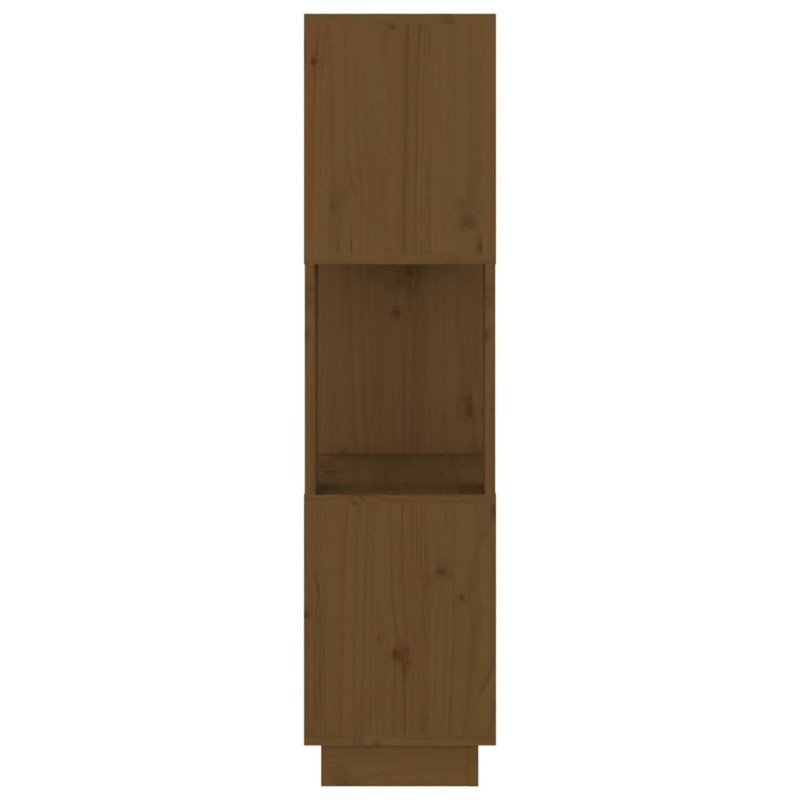 vidaXL Knižnica/deliaca stena hnedá 51x25x101 cm masívna borovica