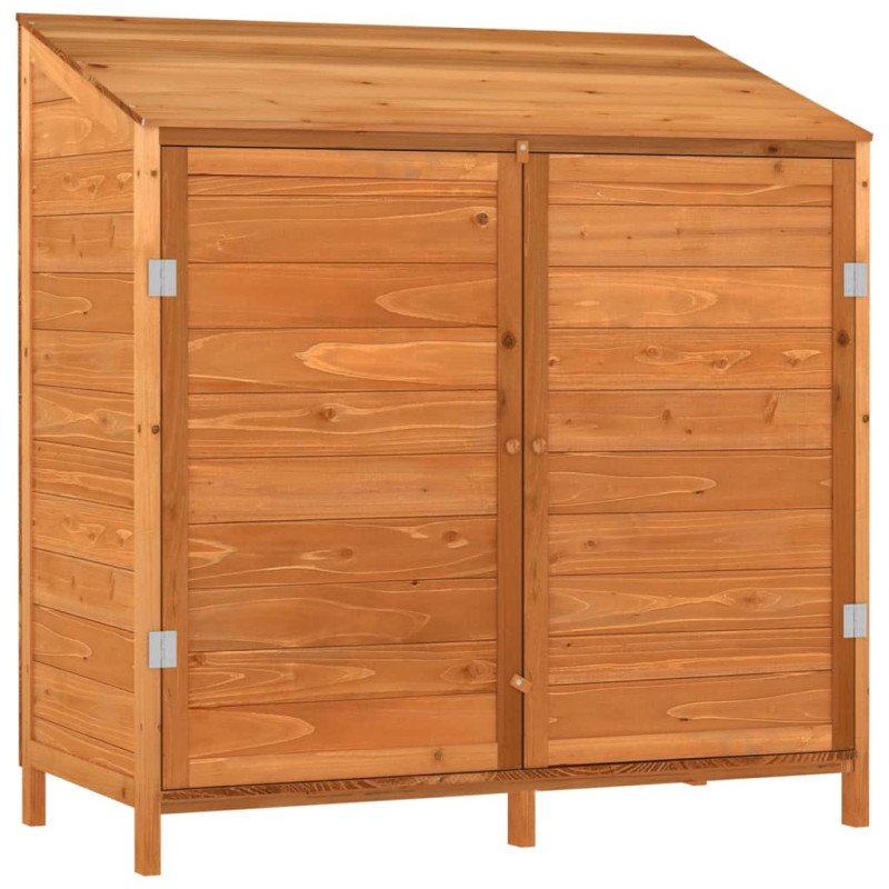 vidaXL Záhradná kôlňa hnedá 102x52x112 cm masívne jedľové drevo