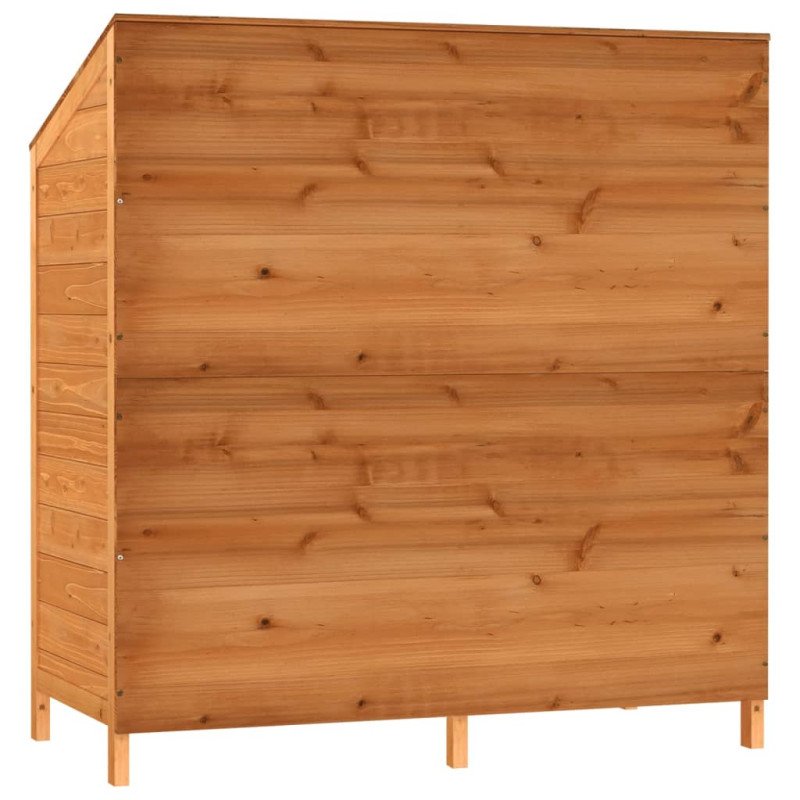 vidaXL Záhradná kôlňa hnedá 102x52x112 cm masívne jedľové drevo