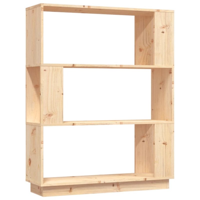vidaXL Knižnica/deliaca stena 80x25x101 cm masívna borovica