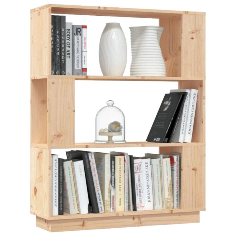 vidaXL Knižnica/deliaca stena 80x25x101 cm masívna borovica