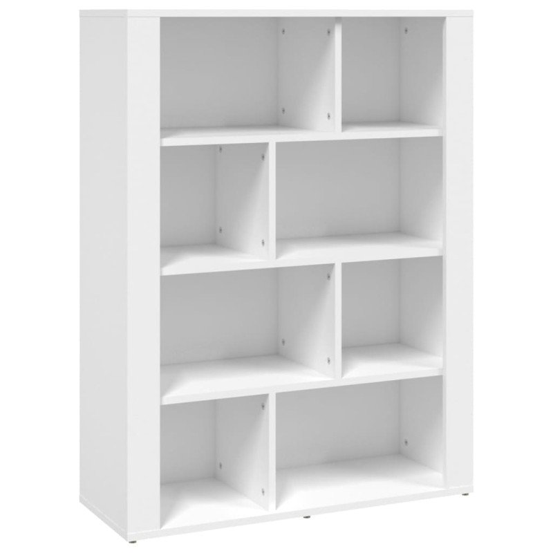 vidaXL Komoda biela 80x30x106 cm spracované drevo