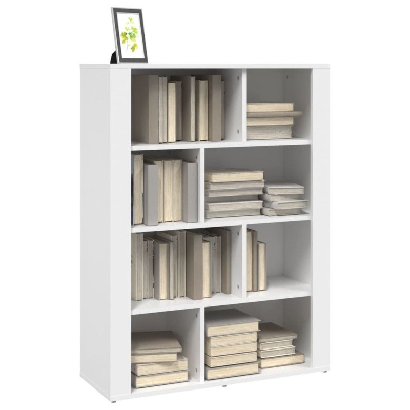 vidaXL Komoda biela 80x30x106 cm spracované drevo