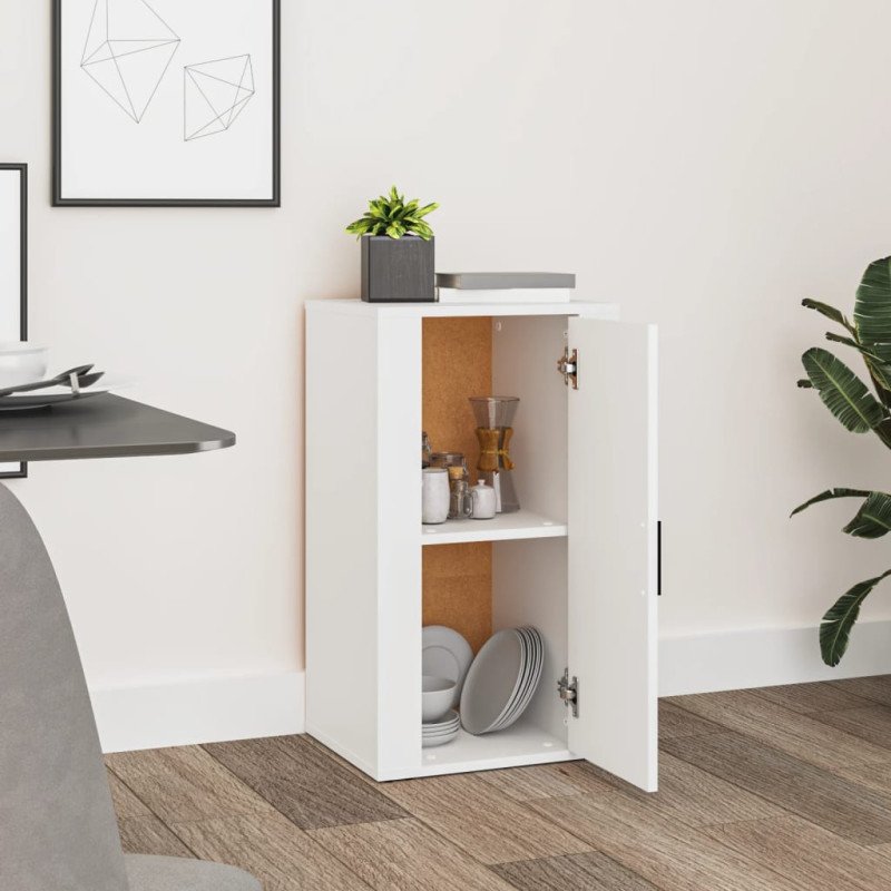 vidaXL Komoda biela 40x33x70 cm spracované drevo