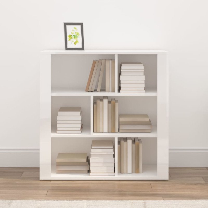 vidaXL Komoda vysoký lesk biela 80x30x80 cm spracované drevo