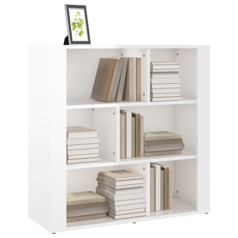 vidaXL Komoda vysoký lesk biela 80x30x80 cm spracované drevo