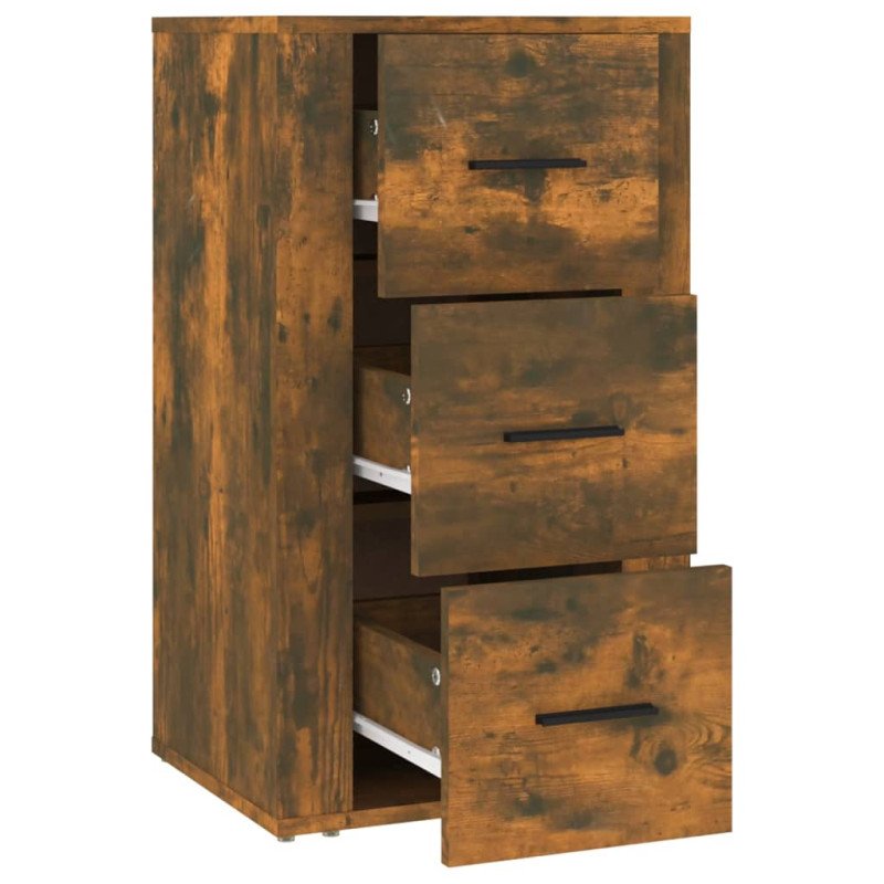 vidaXL Komoda dymový dub 40x33x70 cm spracované drevo
