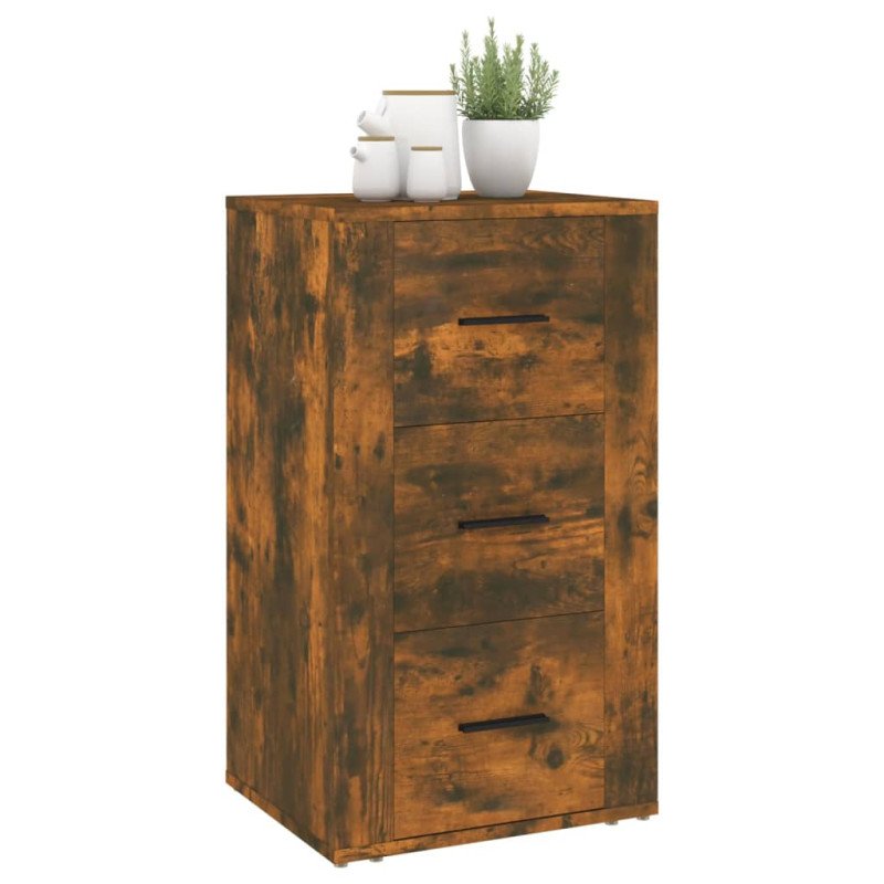 vidaXL Komoda dymový dub 40x33x70 cm spracované drevo