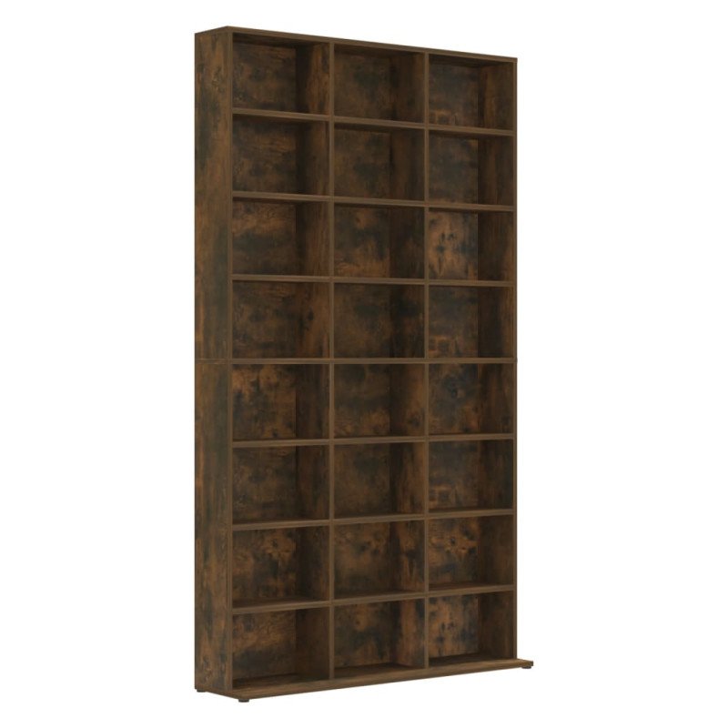 vidaXL CD skrinka údený dub 102x23x177,5 cm spracované drevo