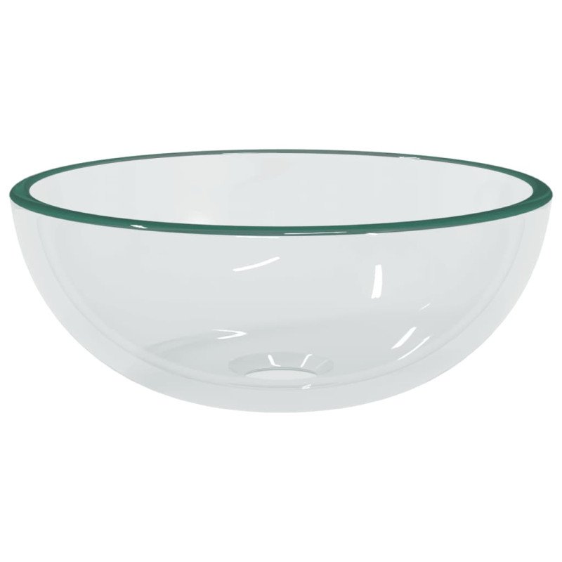 vidaXL Umývadlo tvrdené sklo 30x12 cm priehľadné