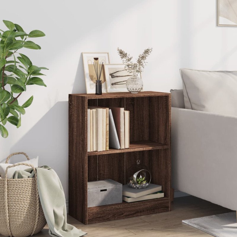 vidaXL Knižnica hnedý dub 60x24x74,5 cm spracované drevo