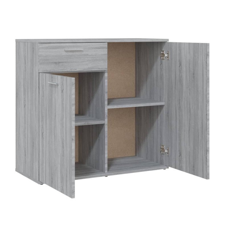 vidaXL Komoda sivá sonoma 80x36x75 cm spracované drevo