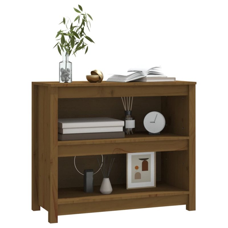 VidaXL Knižnica medovohnedá 80x35x68 cm masívna borovica