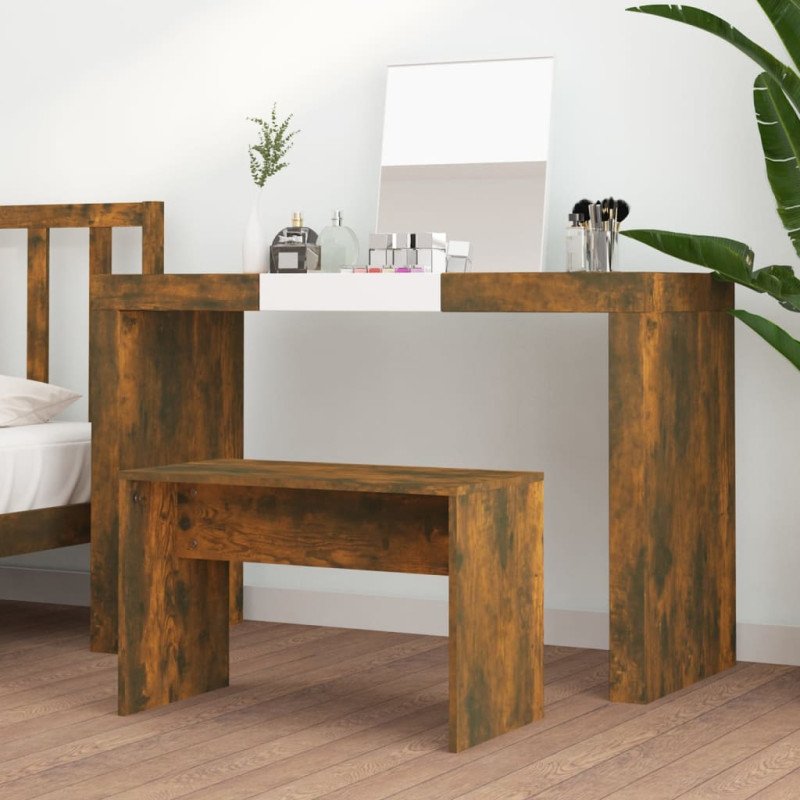 vidaXL Taburetka dymový dub 70x35x45 cm spracované drevo