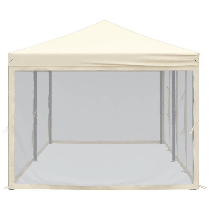 vidaXL Skladací párty stan s bočnicami krémový 3x6 m