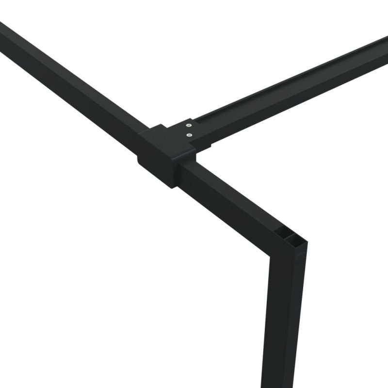 vidaXL Sprchová zástena čierna 80x195 cm priehľadné ESG sklo