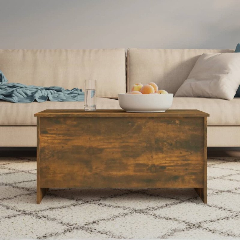 vidaXL Konferenčný stolík dymový dub 102x55,5x52,5 cm spracované drevo