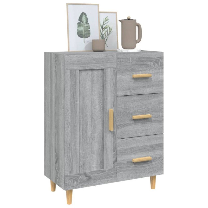 vidaXL Komoda sivý dub sonoma 69,5x34x90 cm spracované drevo