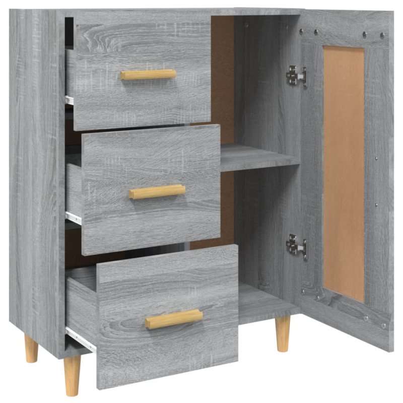vidaXL Komoda sivý dub sonoma 69,5x34x90 cm spracované drevo