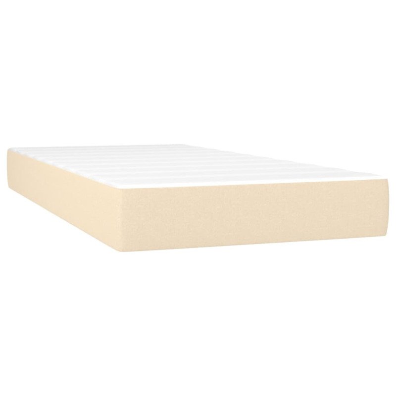 vidaXL Matrac s taštičkovými pružinami krémový 80x200x20 cm látka
