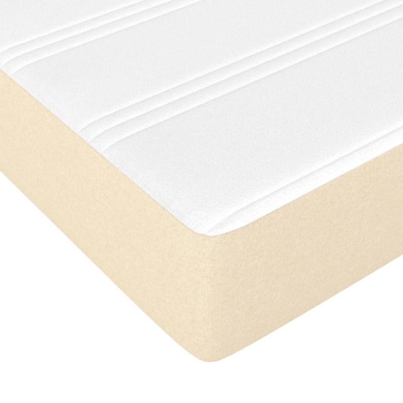 vidaXL Matrac s taštičkovými pružinami krémový 80x200x20 cm látka