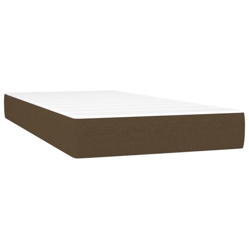 vidaXL Matrac s taštičkovými pružinami tmavohnedý 100x200x20 cm látka
