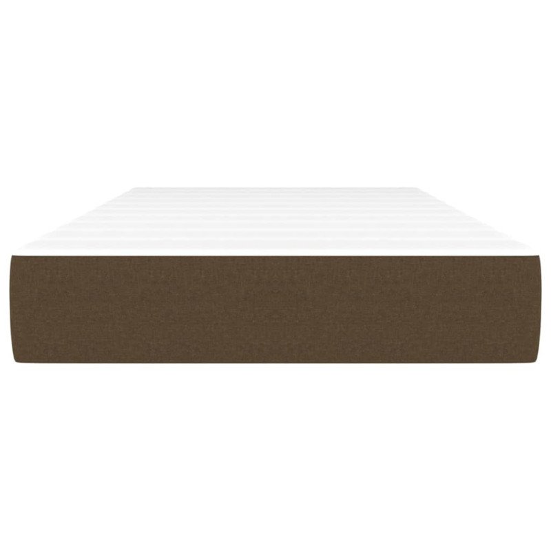 vidaXL Matrac s taštičkovými pružinami tmavohnedý 100x200x20 cm látka