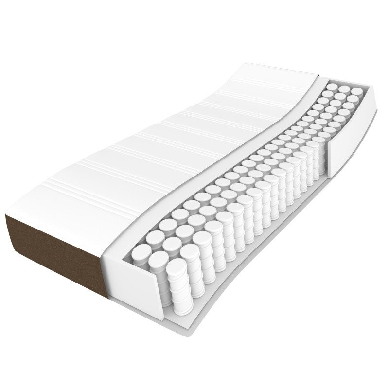 vidaXL Matrac s taštičkovými pružinami tmavohnedý 100x200x20 cm látka