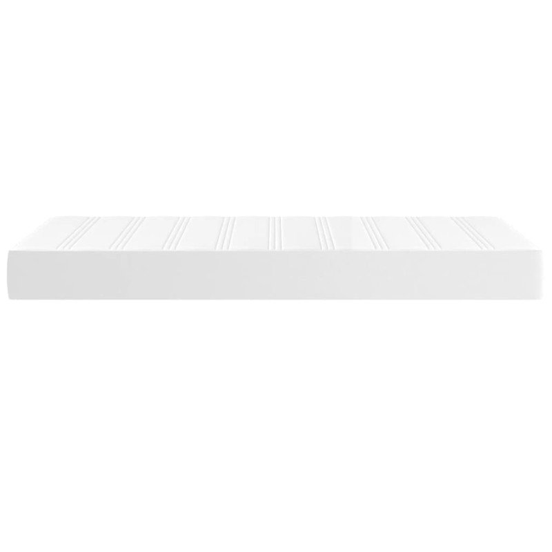 vidaXL Matrac s taštičkovými pružinami biely 90x200x20 cm umelá koža