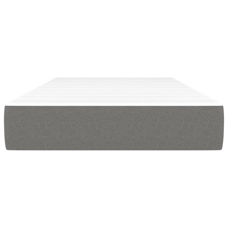 vidaXL Matrac s taštičkovými pružinami tmavosivý 100x200x20 cm látka