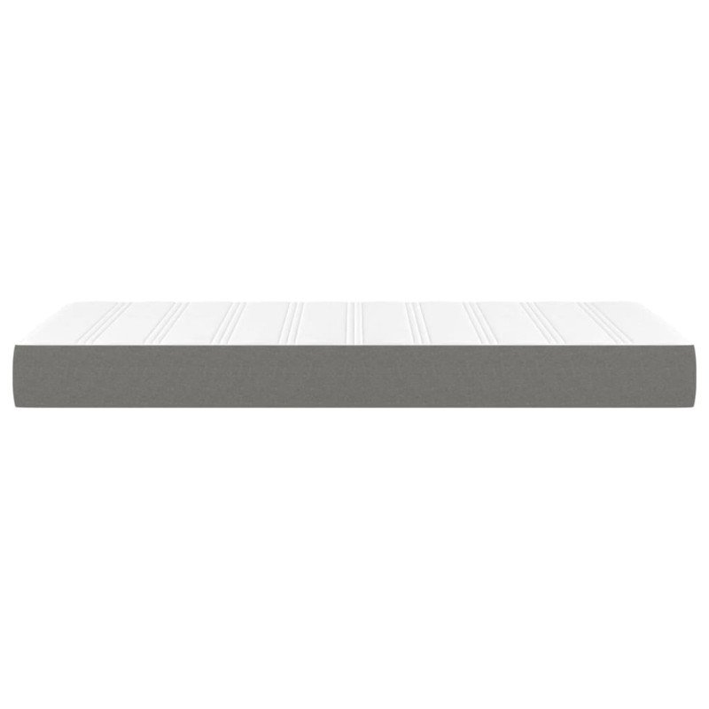 vidaXL Matrac s taštičkovými pružinami tmavosivý 100x200x20 cm látka