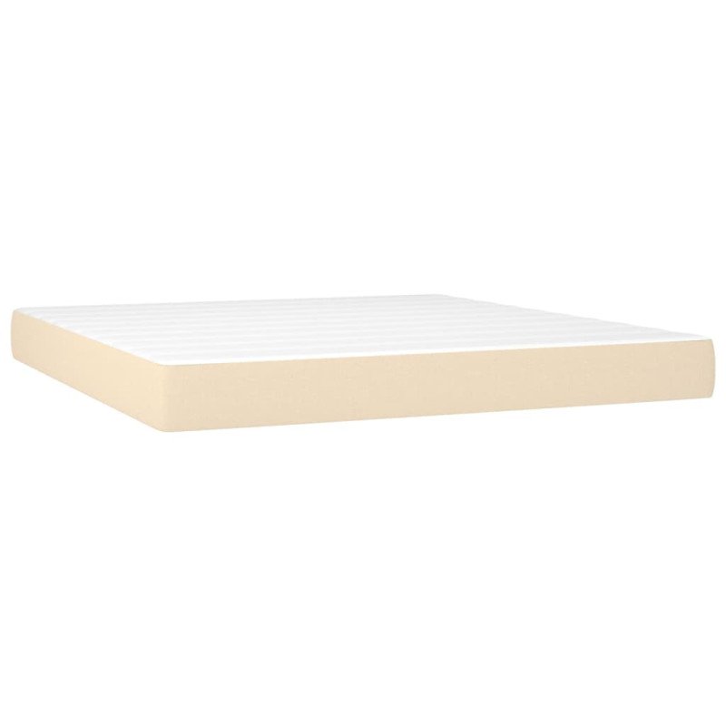 vidaXL Matrac s taštičkovými pružinami krémový 160x200x20 cm látka