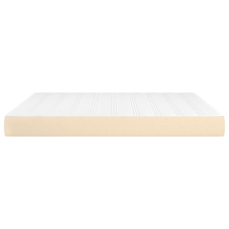 vidaXL Matrac s taštičkovými pružinami krémový 160x200x20 cm látka