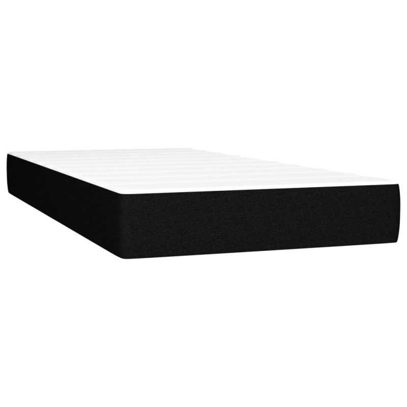 vidaXL Matrac s taštičkovými pružinami čierny 90x200x20 cm látka