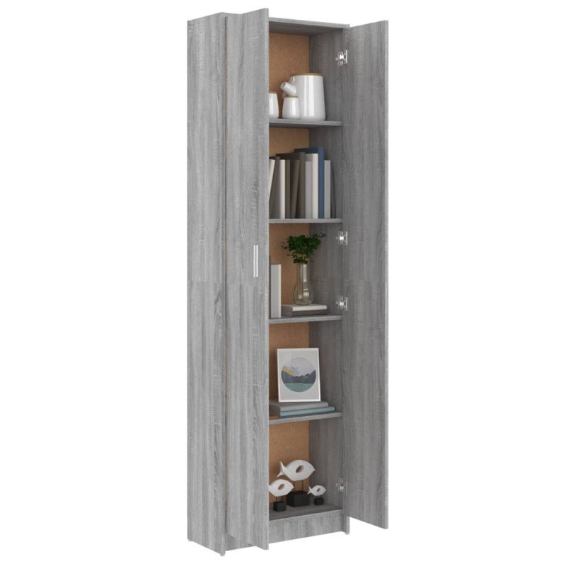 vidaXL Šatník do chodby sivý dub sonoma 55x25x189 cm spracované drevo
