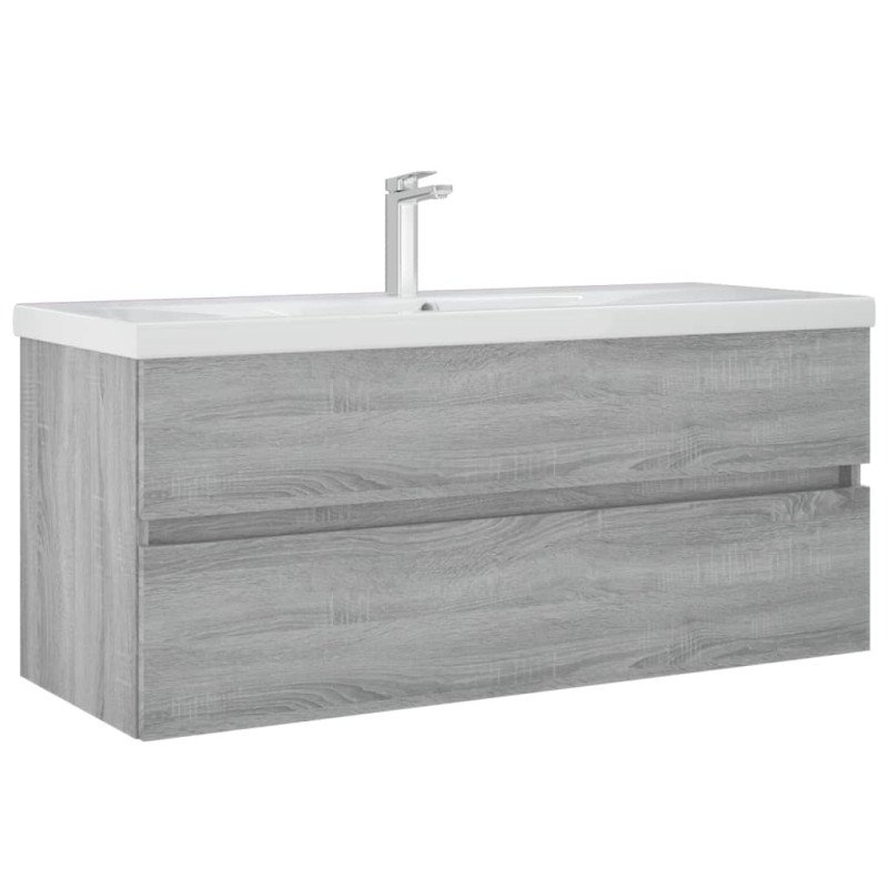 vidaXL Umývadlová skrinka sivá sonoma 100x38,5x45 cm spracované drevo