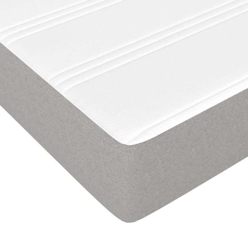 vidaXL Matrac s taštičkovými pružinami bledosivý 140x200x20 cm látka