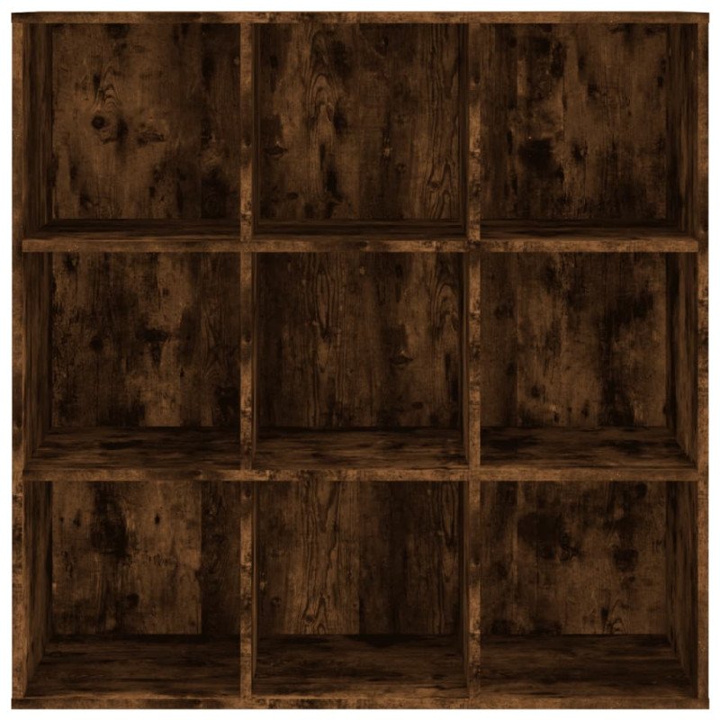 vidaXL Knižnica dymový dub 98x30x98 cm